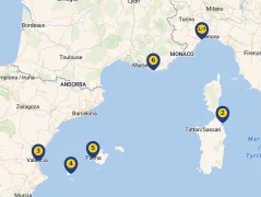 Mapa plavby